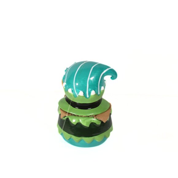 NWT Ceramic Elf Candy Cookie Jar Christmas Holiday Themed NWT 100% Earthenware - Picture 5 of 6